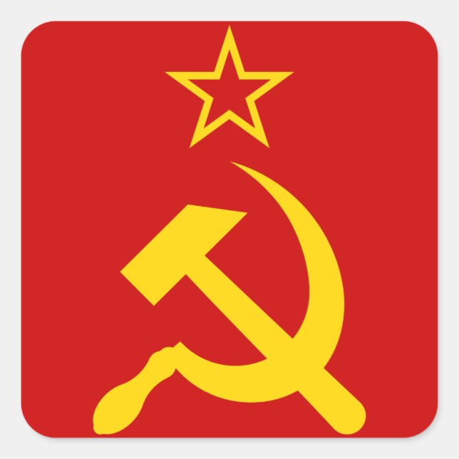 USSR Flag - Soviet Union Flag Square Sticker (Front)