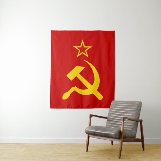 USSR Flag - Soviet Union Flag Tapestry (In Situ)