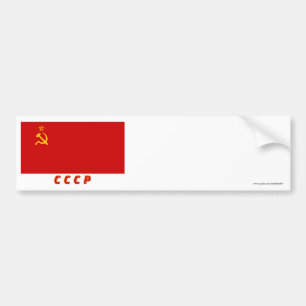 USSR Flag with Initials Bumper Sticker