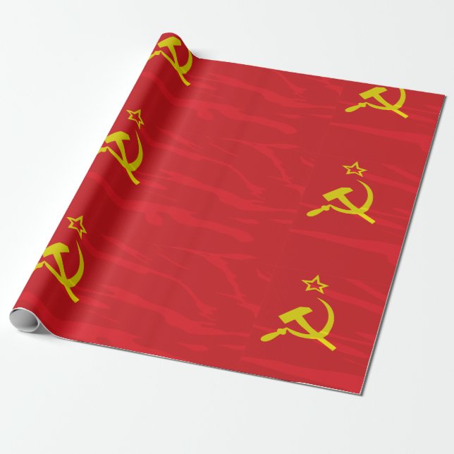 USSR Flag Wrapping Paper (Unrolled)