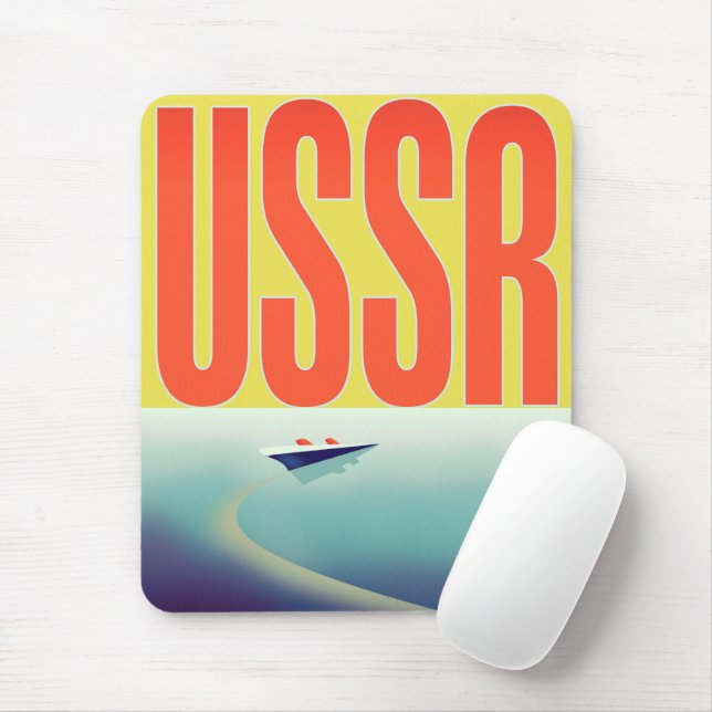 USSR Soviet Travel poster Mouse Pad (With Mouse)