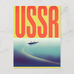 USSR Soviet Travel poster Postcard