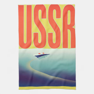 USSR Soviet Travel poster Tea Towel