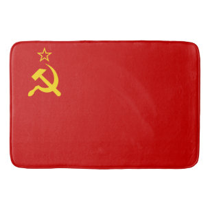 USSR Soviet Union Communist Sickle and Hammer Bath Mat