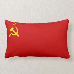 USSR Soviet Union Communist Sickle and Hammer Lumbar Cushion