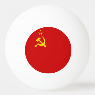USSR Soviet Union Flag Communist Sickle and Hammer Ping Pong Ball