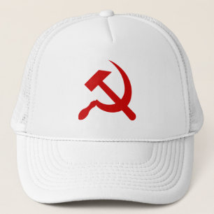 USSR Soviet Union Flag Communist Sickle and Hammer Trucker Hat
