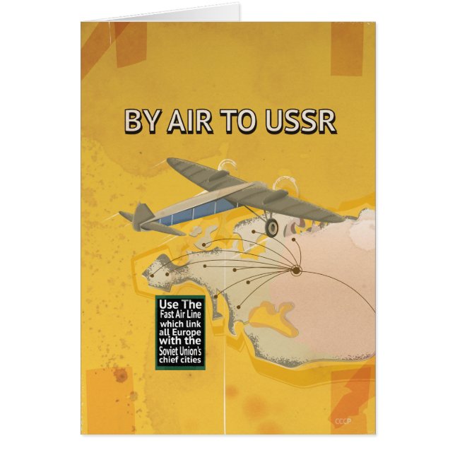 USSR Soviet Vintage Travel Poster. (Front)