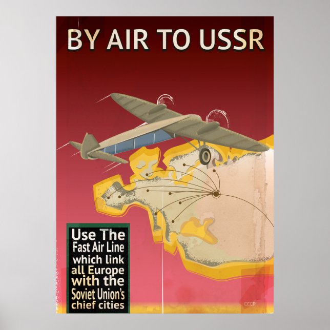 USSR Soviet Vintage Travel Poster (Front)
