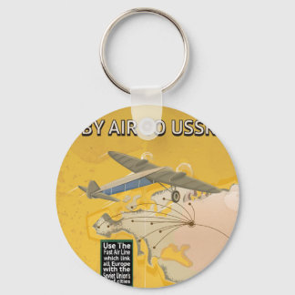USSR Soviet Vintage Travel Poster. Key Ring