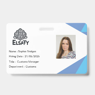 ustomizable Employee ID Card Badge