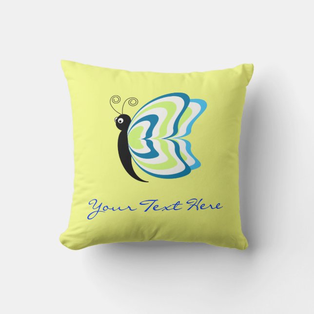 ustomized Butterfly Graphic Pillows (Front)