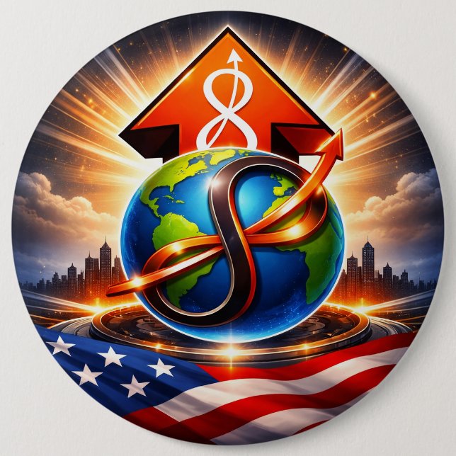 USTP Global Infinity Ascent Patriotic Button (Front)