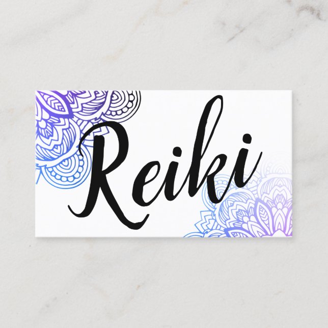 Usui Reiki Practitioner/Instructor Business Card (Front)