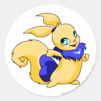 Usul Blue Classic Round Sticker