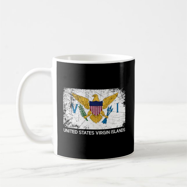 Usvi Flag Made In Us Virgin Islands Coffee Mug (Left)
