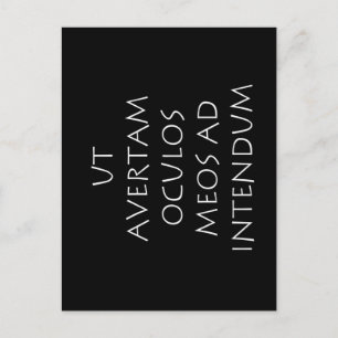 Ut avertam oculos meos ad intendum postcard
