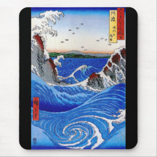 Utagawa Hiroshige, a Naruto whirlpool Mouse Pad