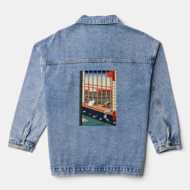 Utagawa Hiroshige - Asakusa Rice fields Denim Jacket (Back)