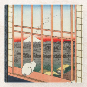 Utagawa Hiroshige - Asakusa Rice fields Glass Coaster