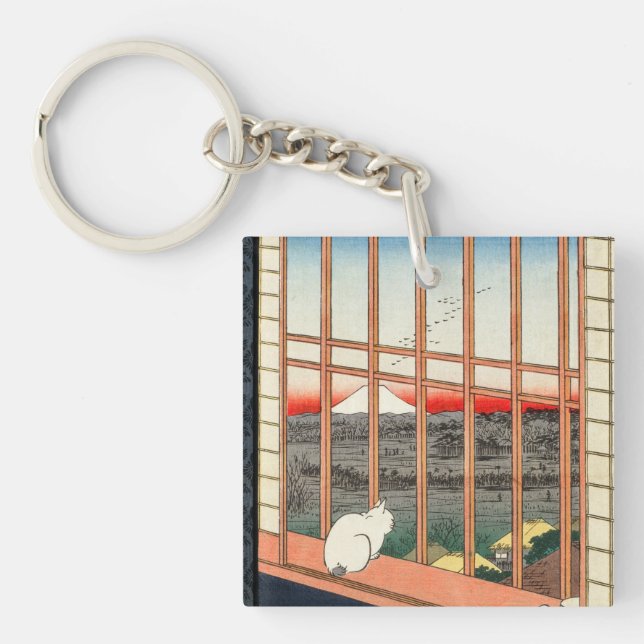 Utagawa Hiroshige - Asakusa Rice fields Key Ring (Front)