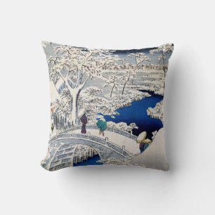 Utagawa Hiroshige - Drum Bridge at Meguro Cushion