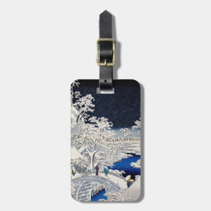 Utagawa Hiroshige - Drum Bridge at Meguro Luggage Tag