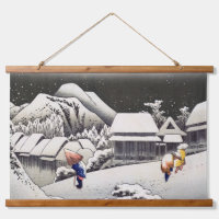 Utagawa Hiroshige - Evening Snow at Kanbara
