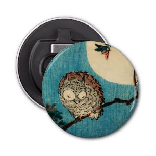 Utagawa Hiroshige - Horned Owl on Maple Branch Bottle Opener