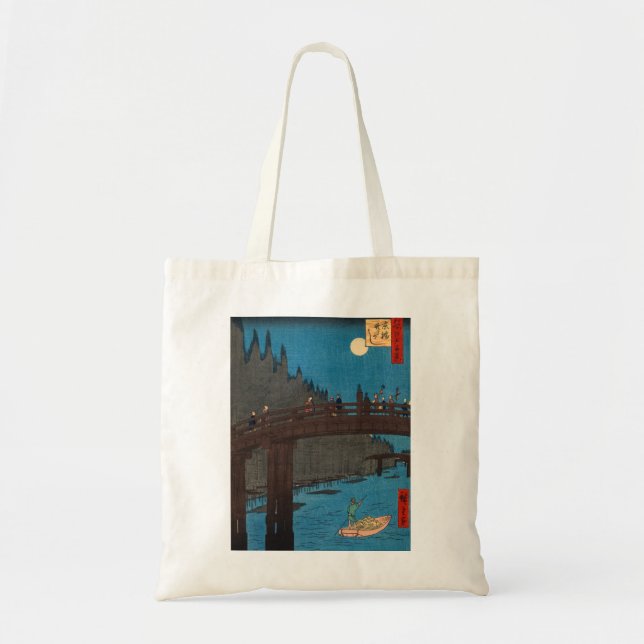 Utagawa Hiroshige - Kyoto Bridge by Moonlight Tote Bag (Front)