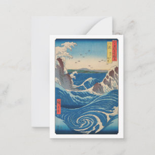 Utagawa Hiroshige - Naruto Whirlpool, Awa Province Card