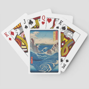 Utagawa Hiroshige - Naruto Whirlpool, Awa Province Playing Cards