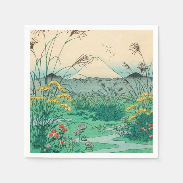 Utagawa Hiroshige - Otsuki Plain in Kai Province Napkin (Front)