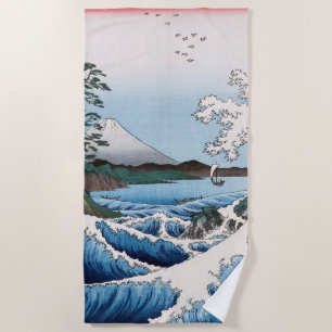 Utagawa Hiroshige - Sea off Satta, Suruga Province Beach Towel