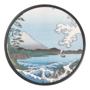 Utagawa Hiroshige - Sea off Satta, Suruga Province Hockey Puck