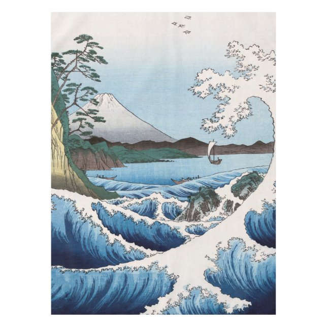 Utagawa Hiroshige - Sea off Satta, Suruga Province Tablecloth (Front)