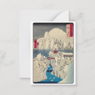 Utagawa Hiroshige - Snow on Mount Haruna Card