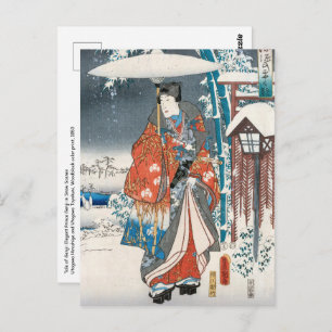 Utagawa Hiroshige - Tale of Genji, Elegant Prince Postcard