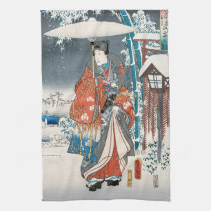 Utagawa Hiroshige - Tale of Genji, Elegant Prince Tea Towel