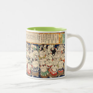 Utagawa Kuniteru the second, Sumo Wrestler Two-Tone Coffee Mug