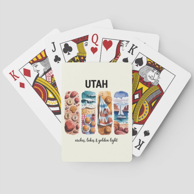 Utah – Arches, Lakes & Golden Light Playing Cards (Back)