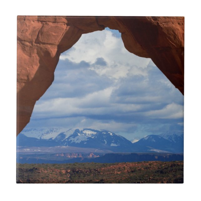 Utah, Arches National Park, Delicate Arch Ceramic Tile (Front)