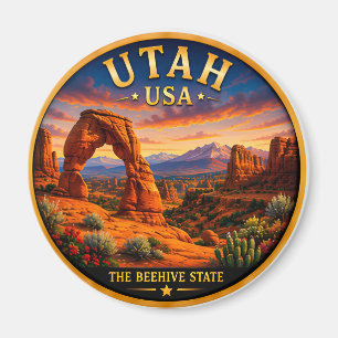 Utah Arches National Park Vacation 🟡 Magnet