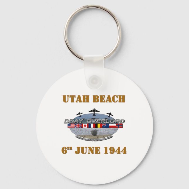 Utah Beach 6th June 1944 Key Ring (Front)