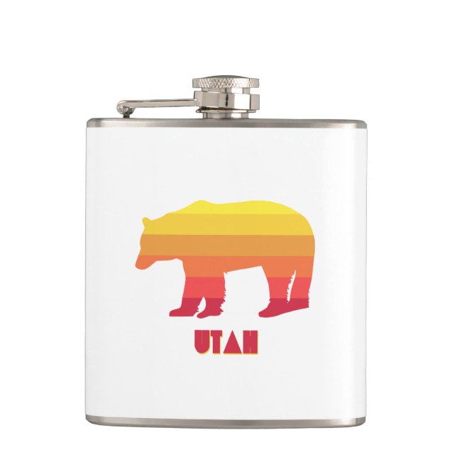 Utah Bear Hip Flask (Front)