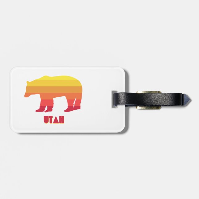 Utah Bear Luggage Tag (Back Horizontal)