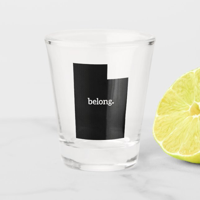Utah Belong State Map Shot Glass (Front)