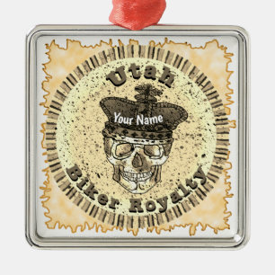 Utah Biker Metal Ornament