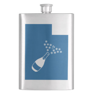 Utah Champagne Powder Hip Flask