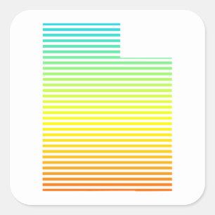 utah chill fade square sticker